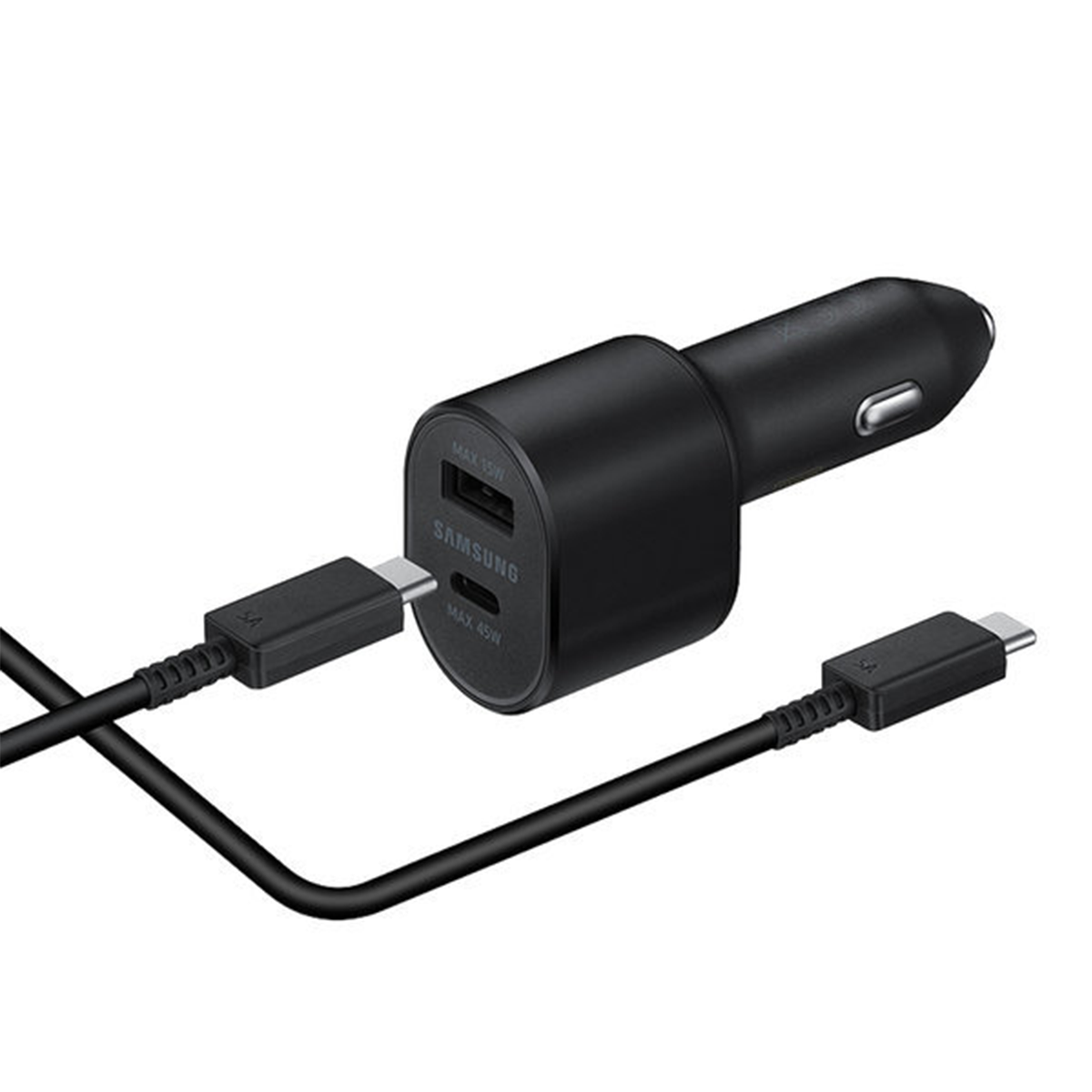 Cargador de Auto Samsung Carga Rapida Dual Cable Tipo C Negro