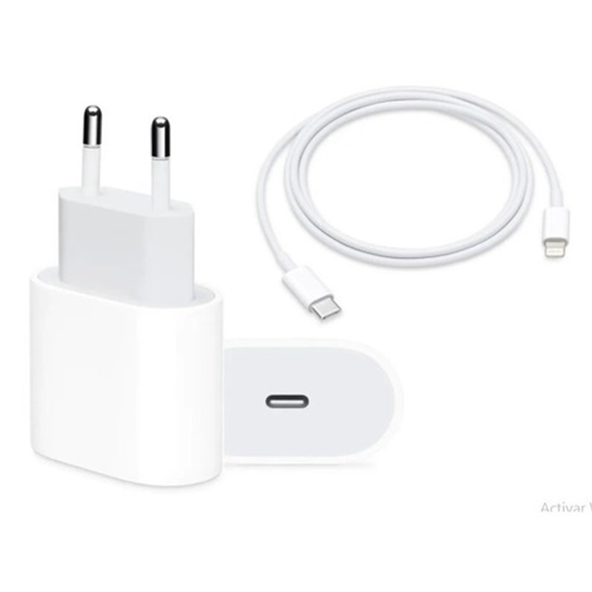 Cargador + Cable iPhone 11 12 iPad Tipo C 20w Carga Rapida