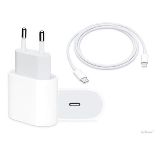 Cargador + Cable iPhone 11 12 iPad Tipo C 20w Carga Rapida
