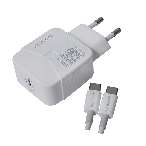 Cargador De Pared Quick Charge + Cable Tipo C Tecmaster – imagen 3