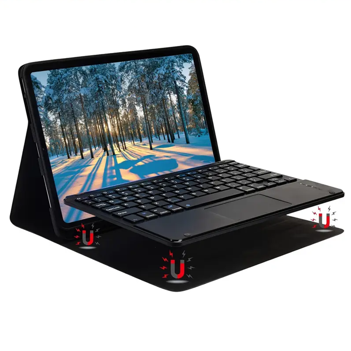 Carcasa Funda Con Teclado Inalambrico Para Ipad 11 Rosado