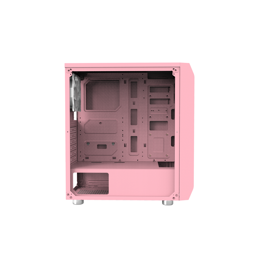 Gabinete Gamer Fantech Rgb Aero Cg80 Sakura Edition Rosado – imagen 3