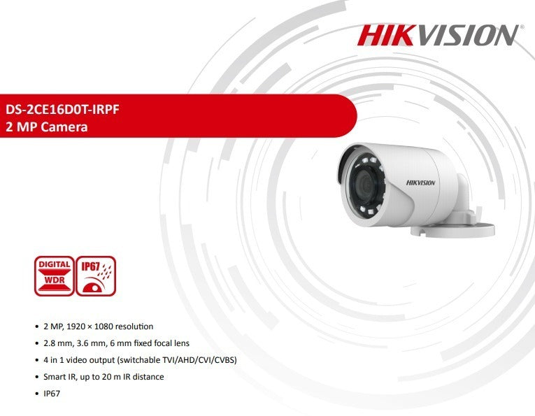 Camara Seguridad Hikvision Bullet Turbo 1080p – imagen 3