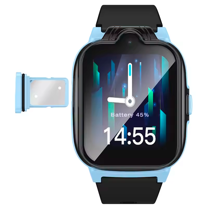 Reloj Smartwatch Para Niños Camara Sos Gps Hoco Y104 4g Azul – imagen 2