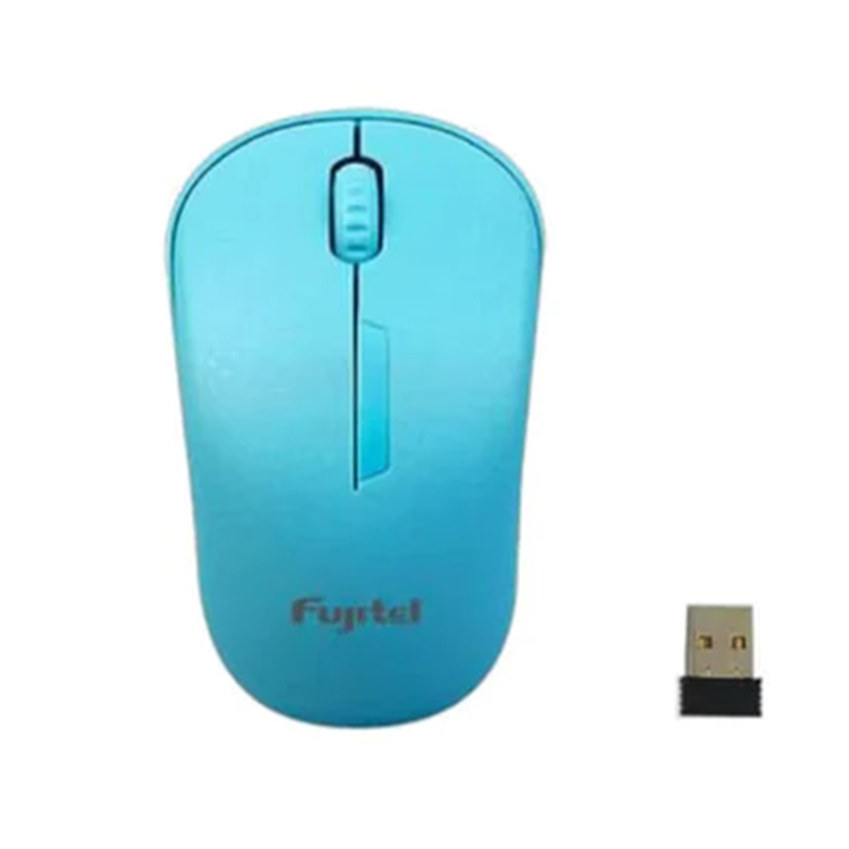 Mouse Fujitel Inalambrico 3 Botones Dpi 1200 Celeste
