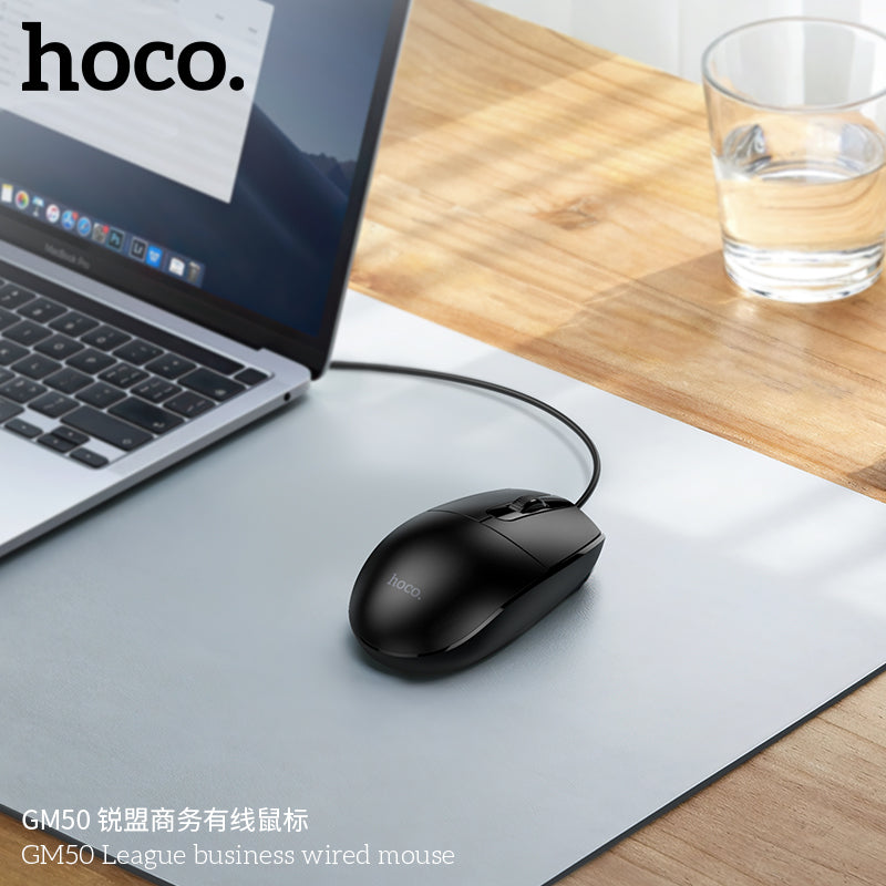 Mouse Con Cable Hoco Gm50 1000 Dpi Negro – imagen 3