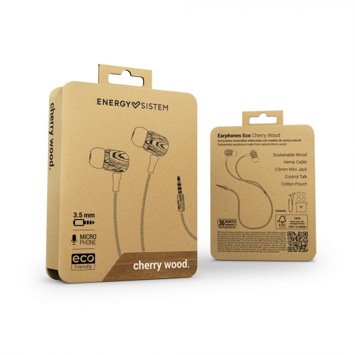 Audífonos Energy Sistem Eco Cherry Wood Cafe – imagen 3