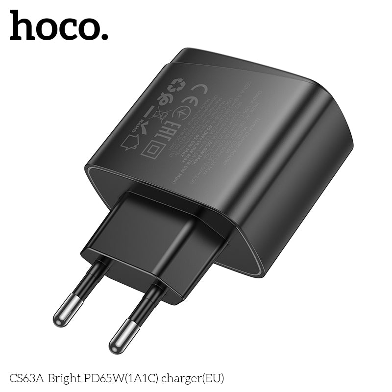 Cargador Carga Rapida Hoco Cs63a 65w Negro – imagen 2