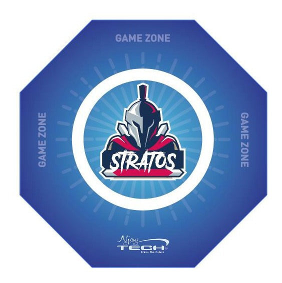 Alfombra Gamer Njoytech Stratos Para Silla Azul