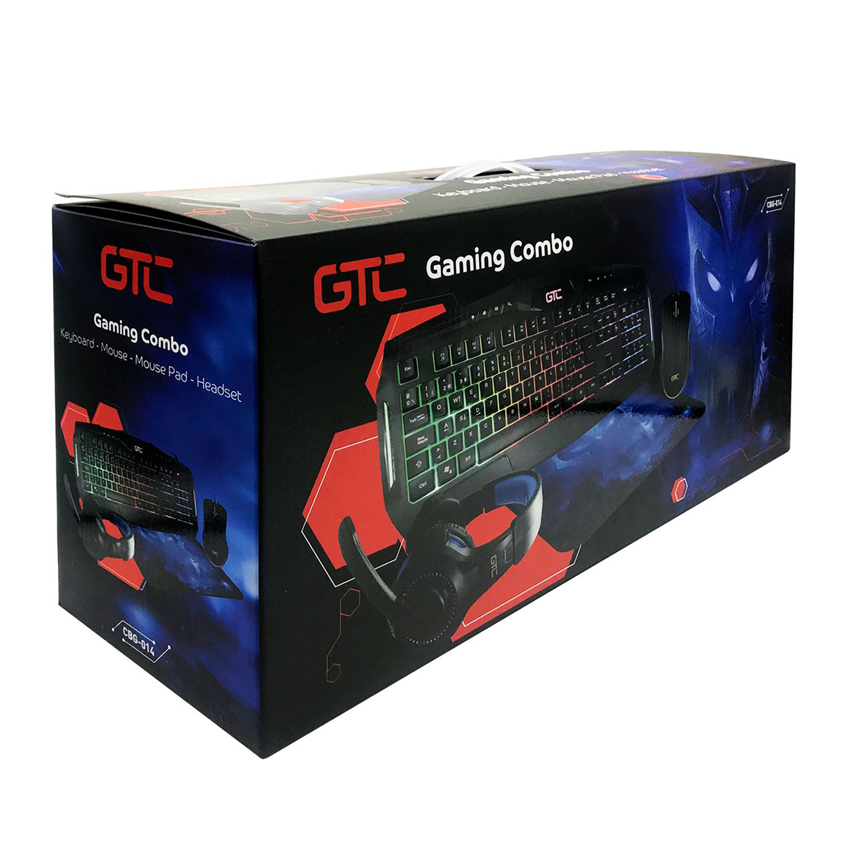 Kit Gamer 4 en 1 Gtc 014 Teclado + Mouse + Audífonos + Mousepad