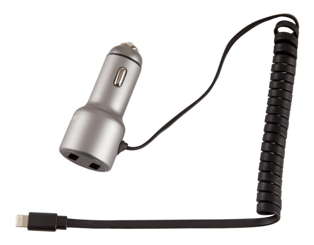 Cargador De Auto Aiwa Usb 3.1a Cable Micro Usb Aluminio – imagen 2