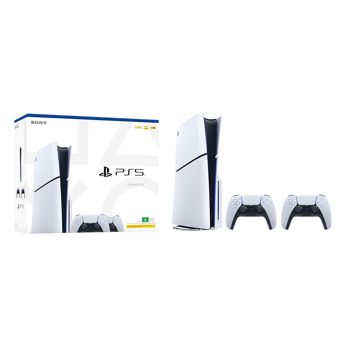 Consola Ps5 Slim 1 Tb Con Disco + 2 Controles Dualsense Blanco