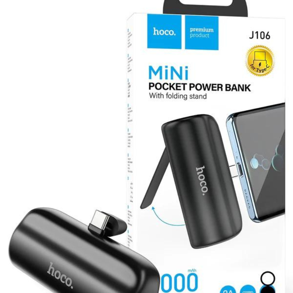 Powerbank Carga Rapida Hoco J106 5000 Mah Tipo C Negro – imagen 4