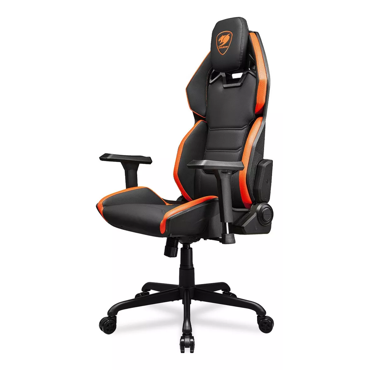 Silla Gamer Cougar Hotrod Cuero Sintetico Negro Naranjo