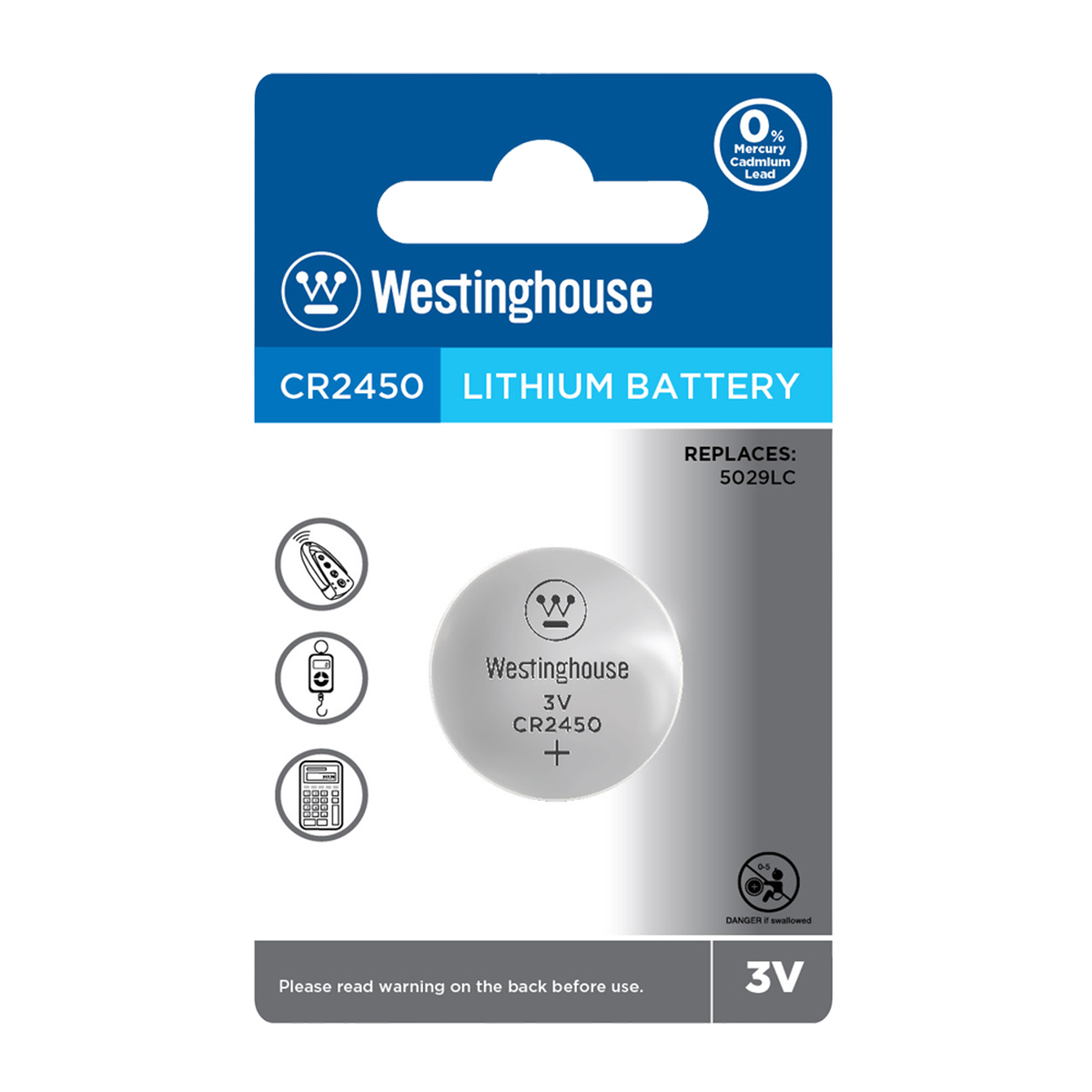 Pila Boton Litio Cr2450 Westinghouse