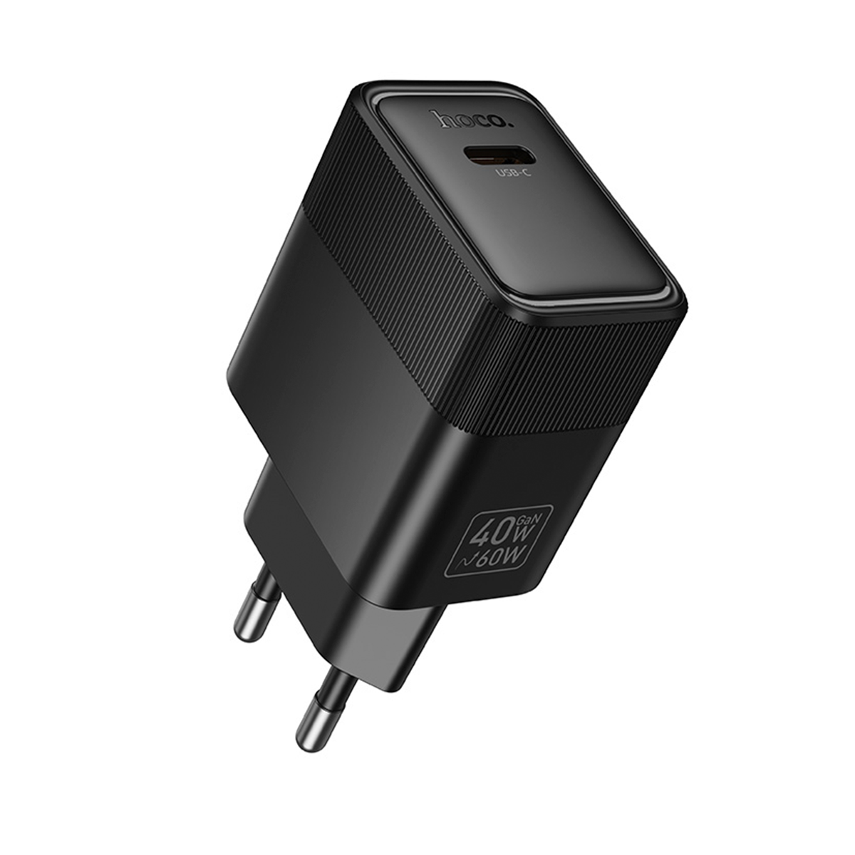 Cargador Carga Rapida Hoco Cs113a 60w (40w) Gan Negro