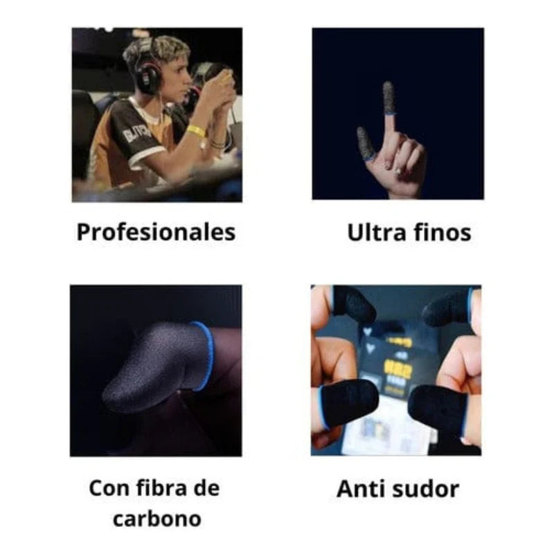 Dedales Gamer Fundas Para Dedos Gamer Cod Pugb Free Fire Negro – imagen 3
