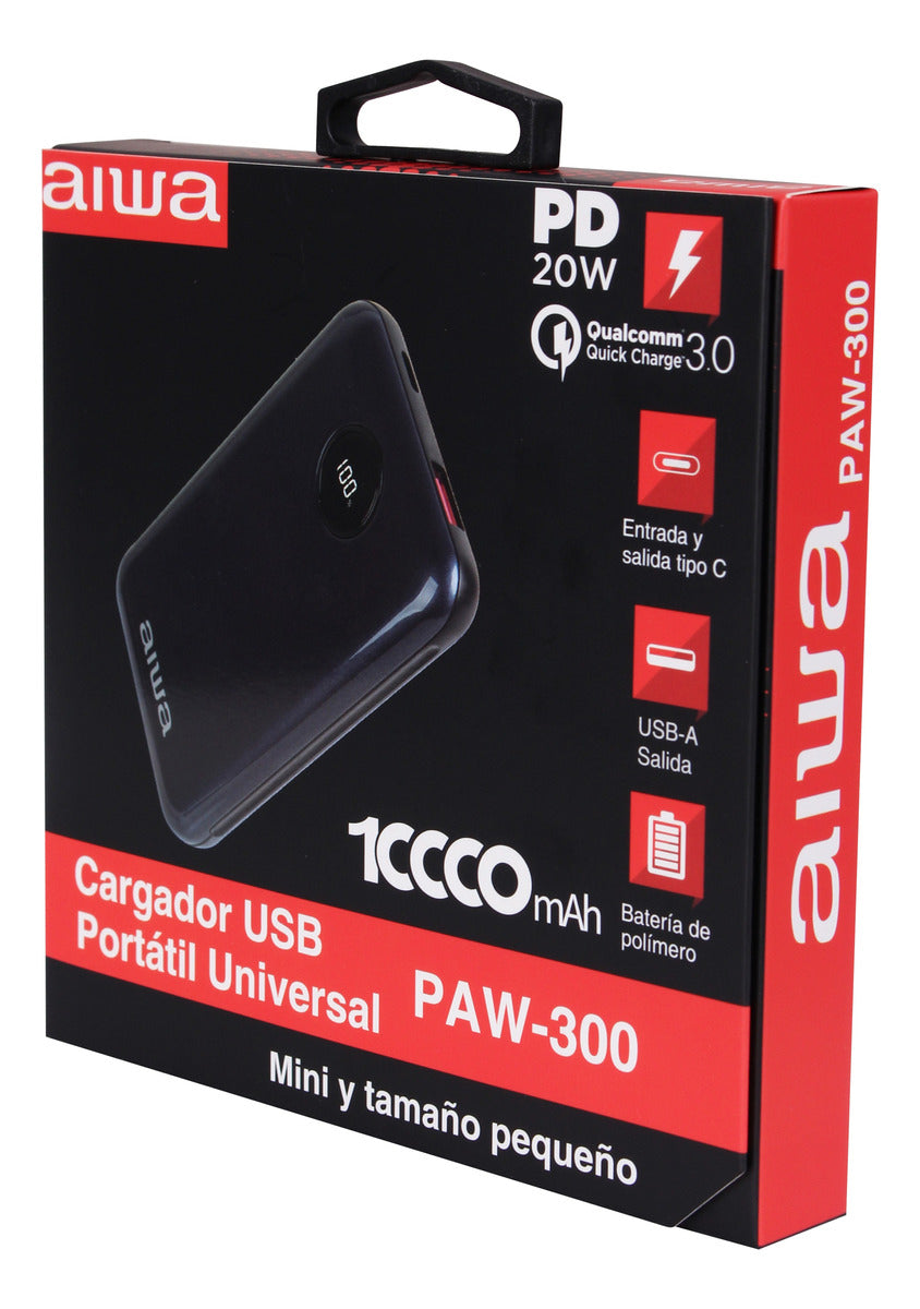 Powerbank Bateria Portatil Aiwa Paw-300 10000 Mah Azul – imagen 2