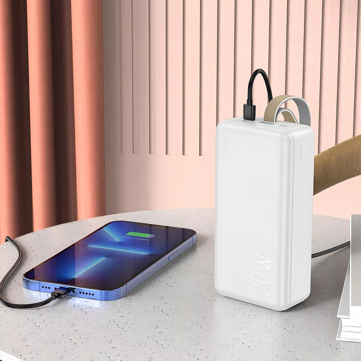 Powerbank Carga Rapida Hoco J87B 30000 Mah Blanco – imagen 4