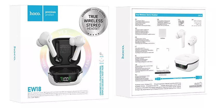 Audífonos In Ear Bluetooth Hoco Ew18 Blanco – imagen 2