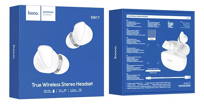 Audífonos In Ear Bluetooth Hoco Ew17 Blanco – imagen 2