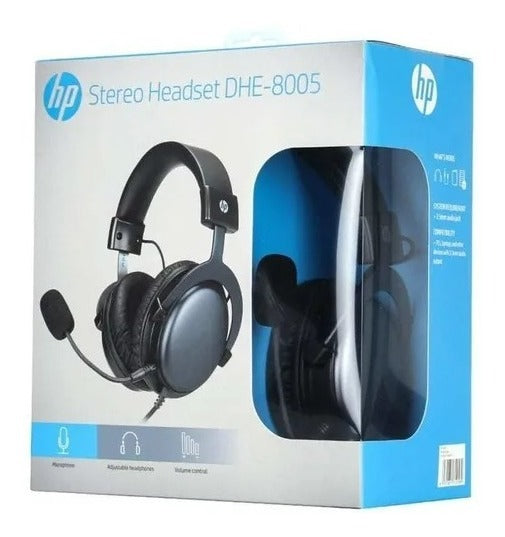 Audifonos Gamer Hp DHE-8005 Pc Ps4 Switch Negro Gris – imagen 3