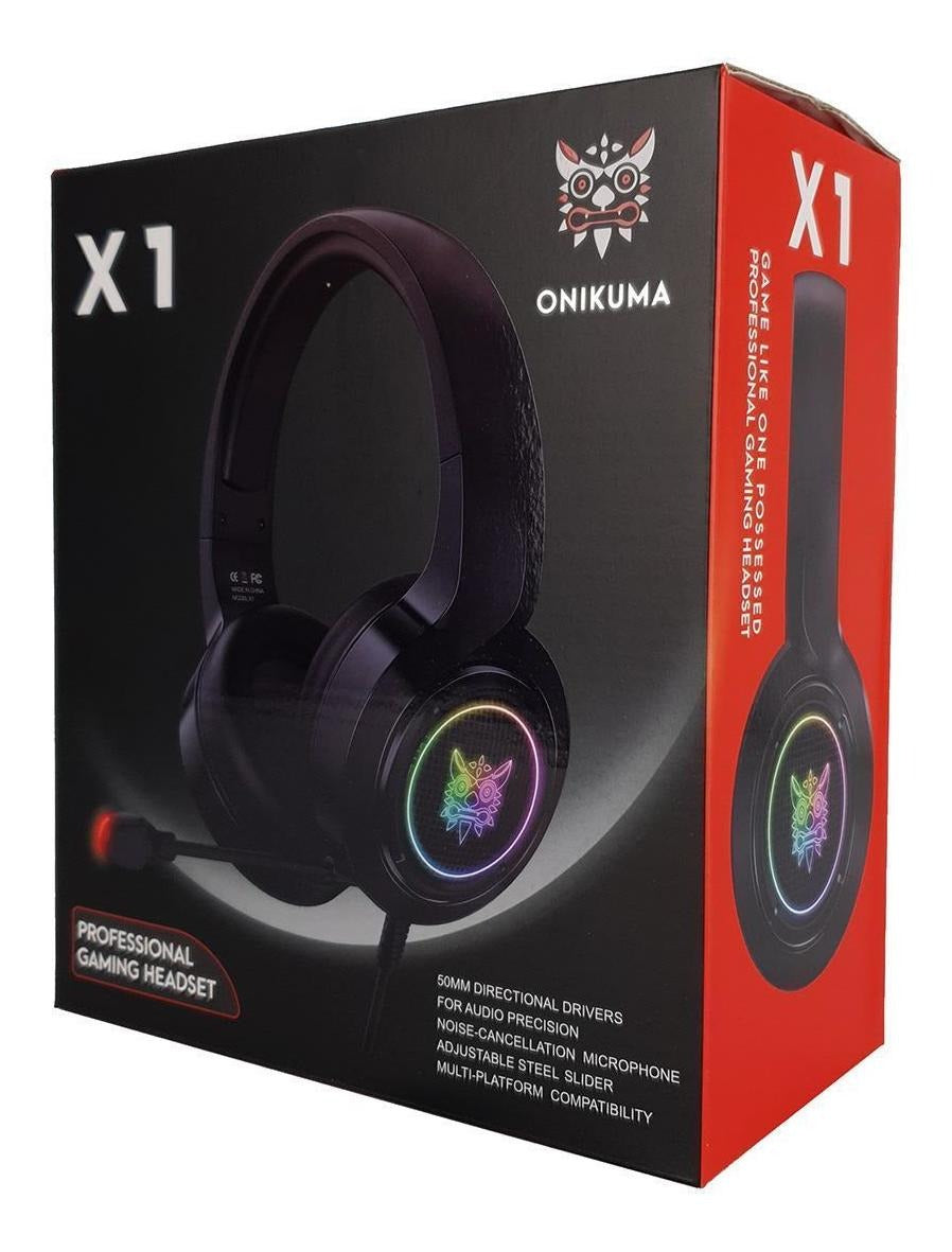 Audifonos Gamer Onikuma X1 Rgb Pc Ps4 Switch Xbox Negro – imagen 2