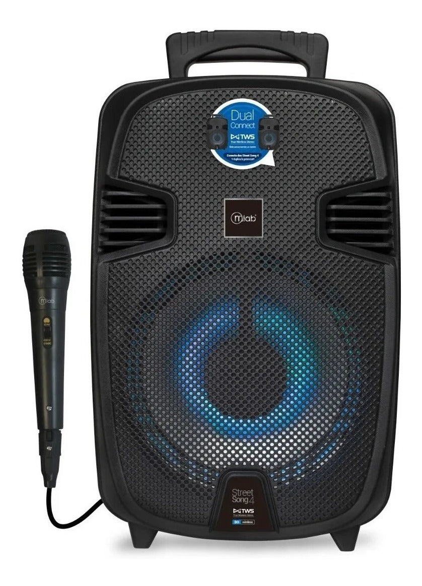Parlante Bluetooth Microlab Portatil Karaoke 8900 Negro – imagen 2