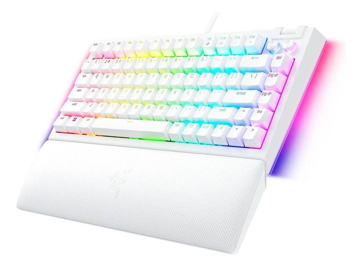 Teclado Gamer Razer Blackwidow V4 75% Switch Naranja Ingles Blanco – imagen 2