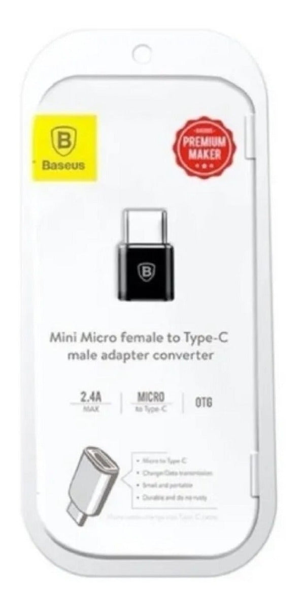 Adaptador Micro Usb Hembra A Usb Tipo C Macho Baseus – imagen 2