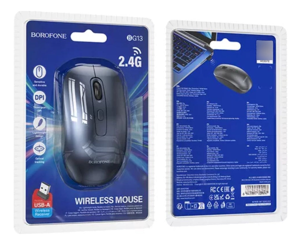 Mouse Inalambrico Borofone Bg13 1600 Dpi Negro – imagen 2