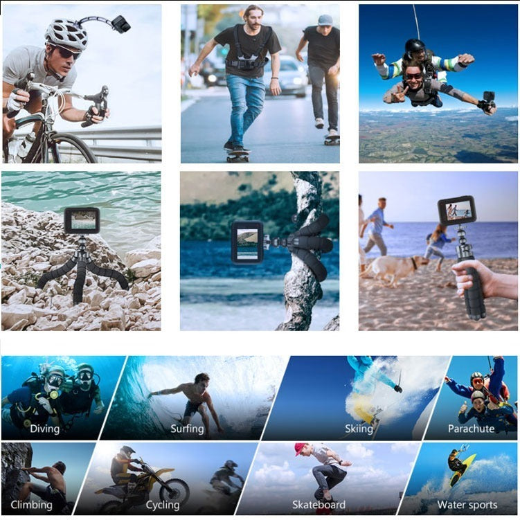 Kit Maleta Gopro + 50 Accesorios Cámara Deportivas Negro – imagen 3