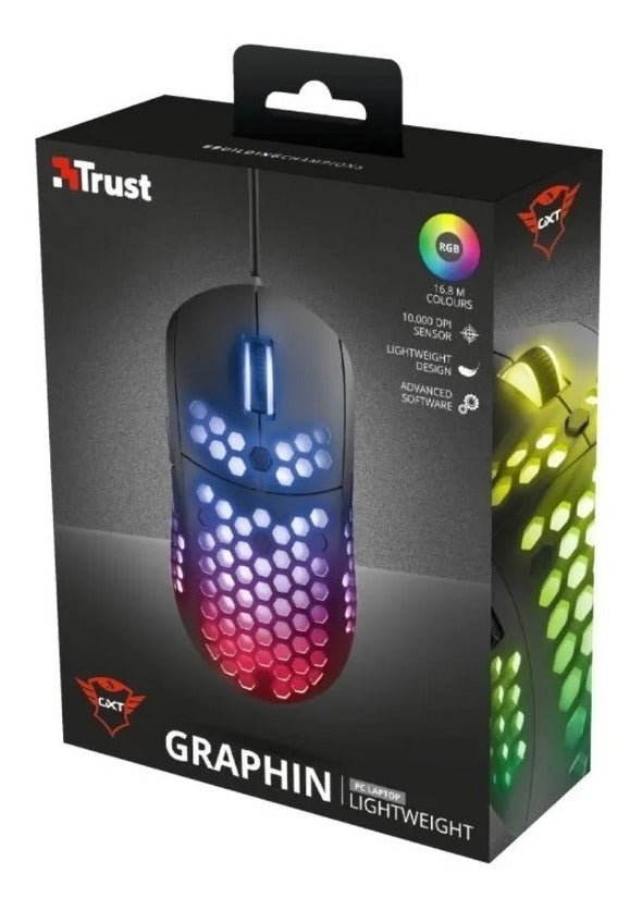 Mouse Gamer Trust Gxt 960 Graphin Ultraligero Negro – imagen 4