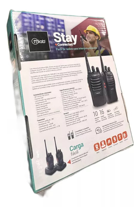 Kit 2 Radio Transmisor Walkie Talkie Mlab Intercomunicador – imagen 2