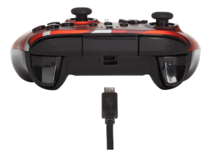Control Alambrico Powera Xbox One Serie X / S Rojo Camu – imagen 5
