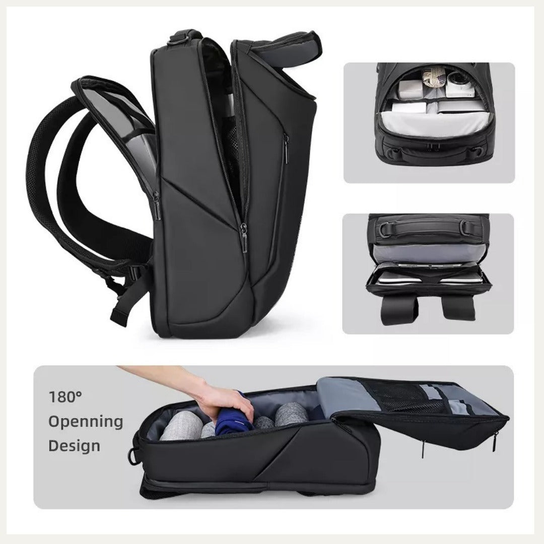 Mochila Menn Bussines Bag Impermeable 30 Litros Negro – imagen 3