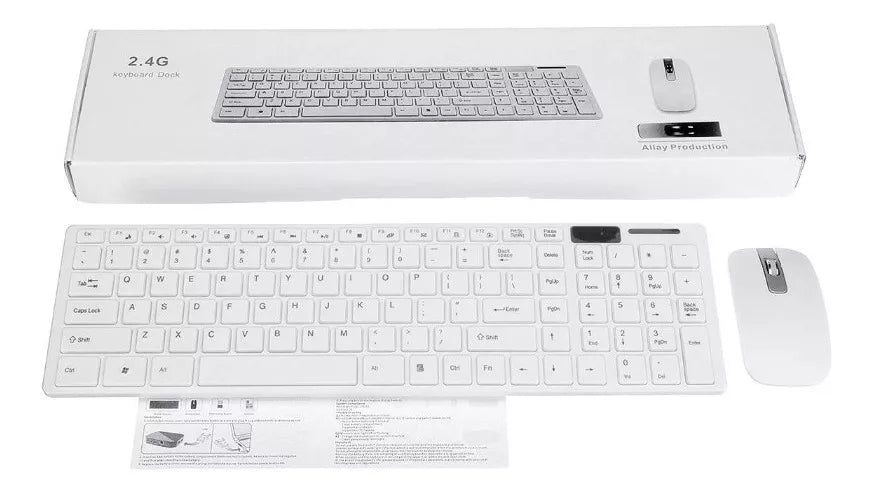 Kit Teclado + Mouse Inalámbrico K-06 2.4g Blanco – imagen 3
