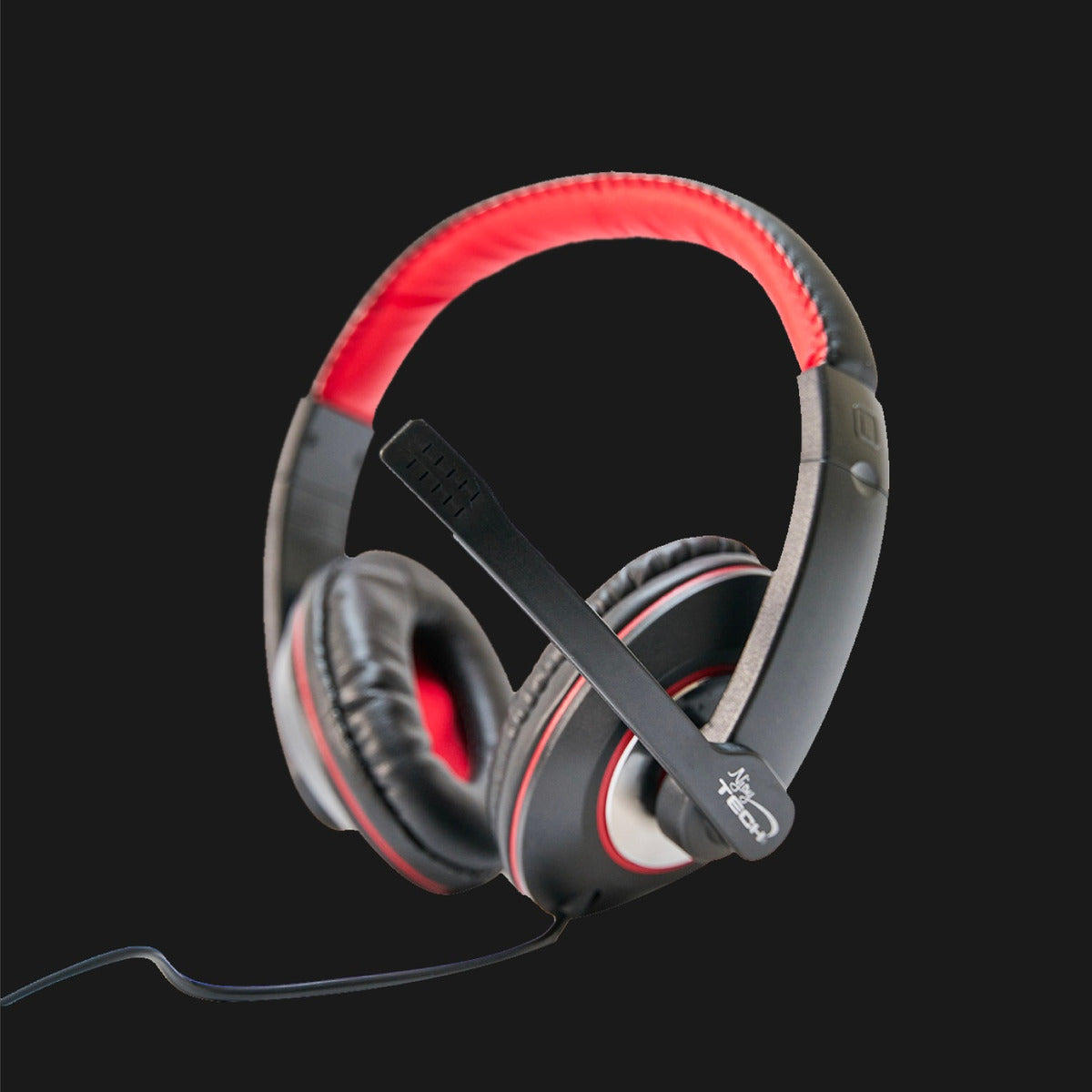 Audifonos Gamer Njoytech C/mic. Jack 3.5 De 4pines Audio+voz Negro Rojo – imagen 4