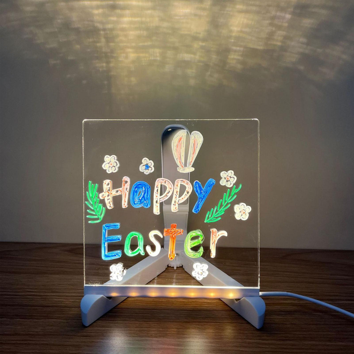 Pizarra Led Acrilica Luminoso Diy1515 de 15x15cm Transparente – imagen 3