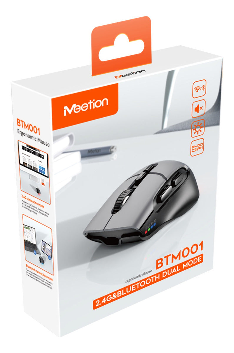 Mouse Inalambrico Dual Wireless Bluetooth Meetion Btm001 Color Negro – imagen 2