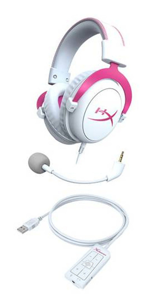 Audífonos Gamer Hyperx Cloud 2 Pink Pc Ps4 Ps5 Xbox Switch Rosado – imagen 2