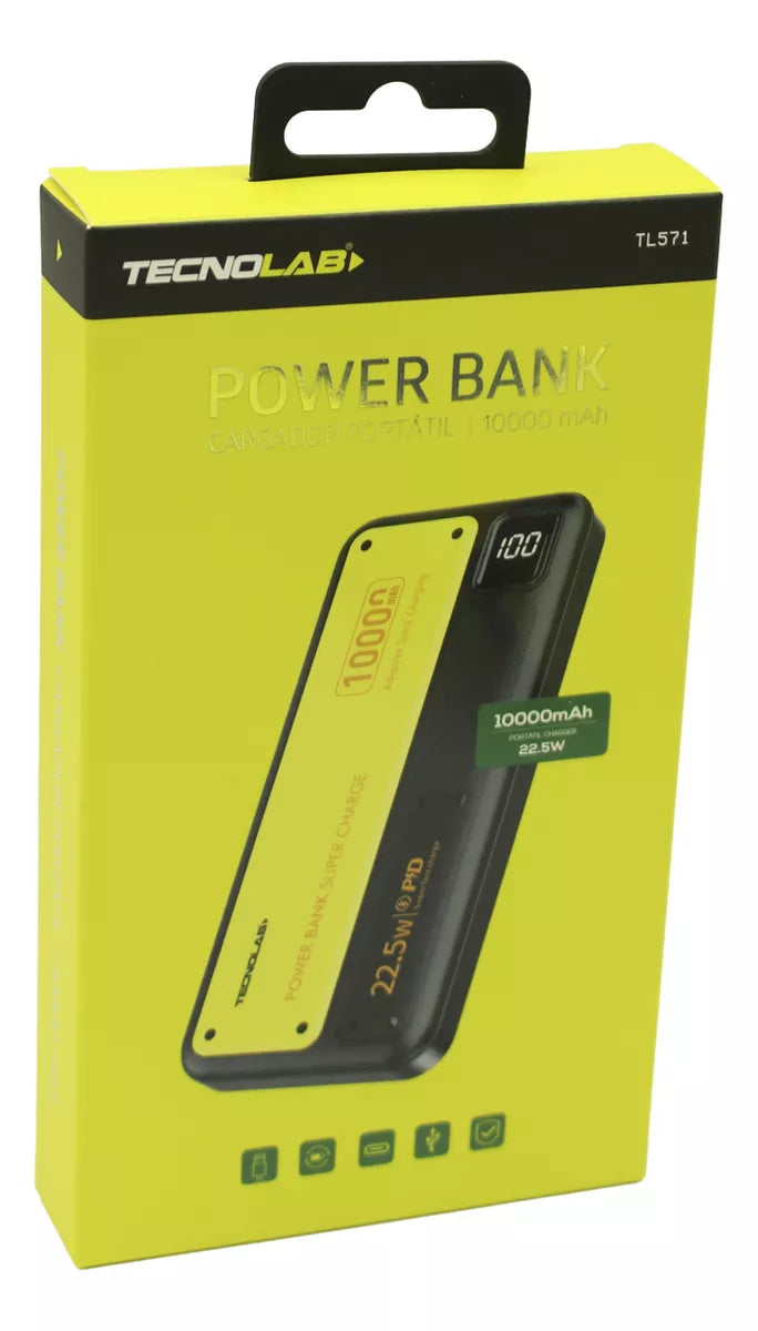 Powerbank Bateria Portatil 20000 Mah Tecnolab TL572 22.5w Negro – imagen 3
