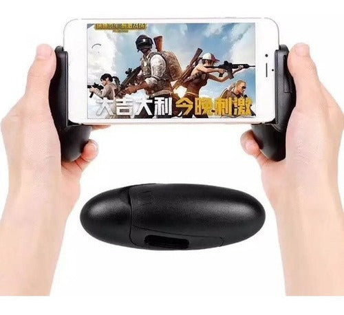 Combo Gatillo Doble + Gamepad Para Celulares Pubg Njoytech Negro – imagen 4