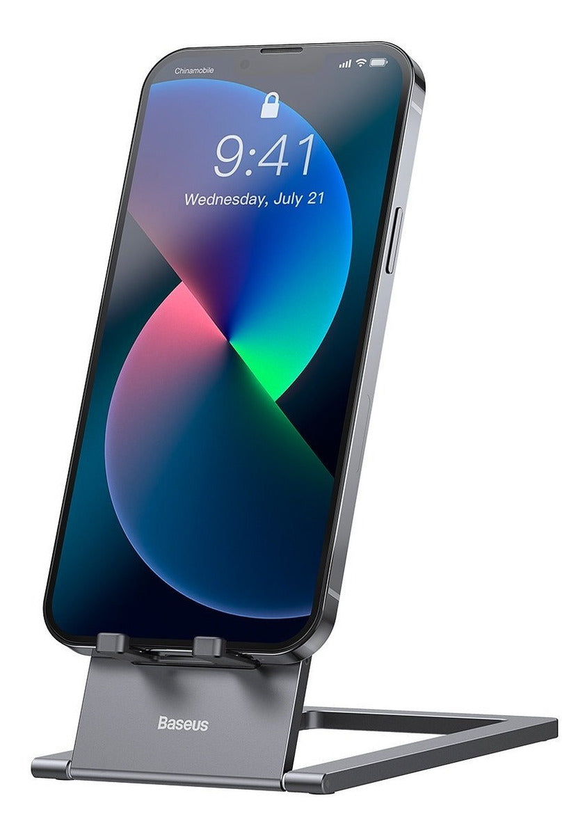 Soporte Escritorio Para Smartphone Tablet Metal Baseus Gris – imagen 4