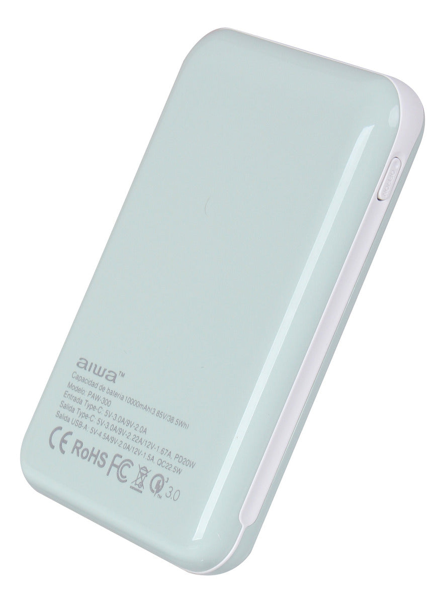 Powerbank Bateria Portatil Aiwa Paw-300 10000 Mah Celeste – imagen 2