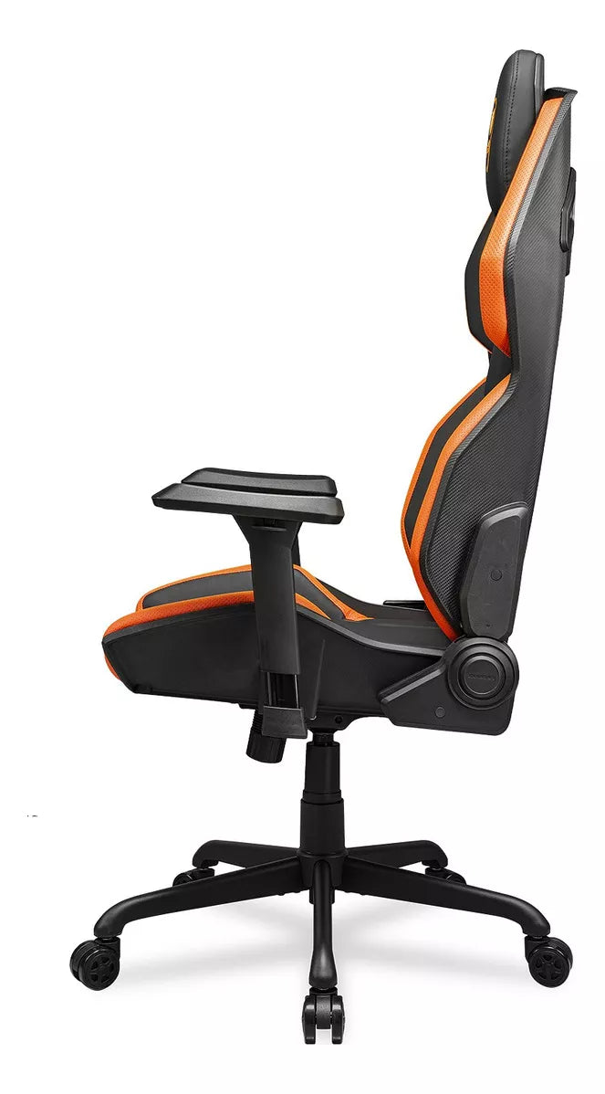 Silla Gamer Cougar Hotrod Cuero Sintetico Negro Naranjo – imagen 3