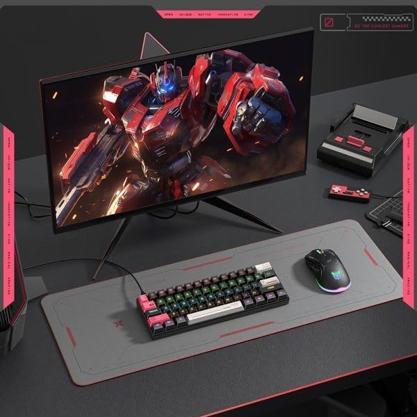 Teclado Gamer Mecanico Onikuma G55 Rgb 61 Teclas Ingles Rosa – imagen 2