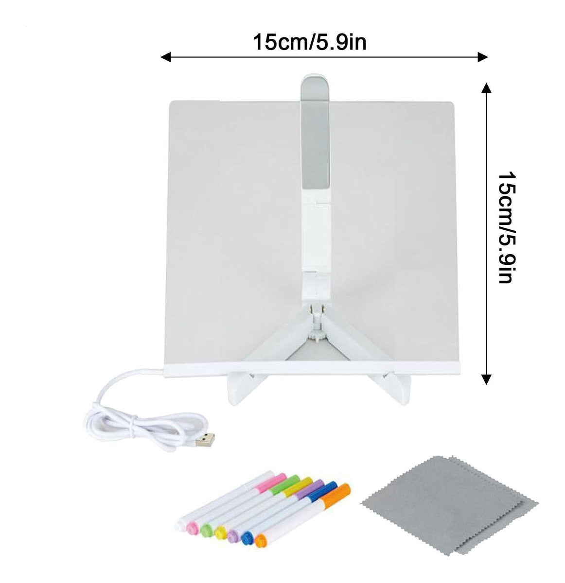 Pizarra Led Acrilica Luminoso Diy1515 de 15x15cm Transparente – imagen 2