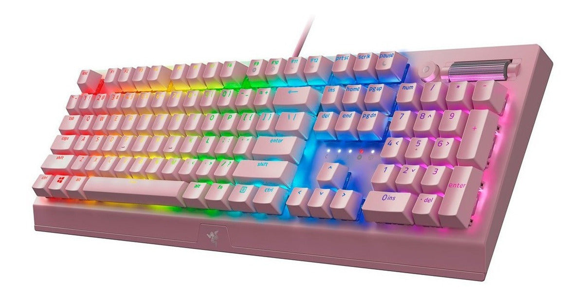 Teclado Gamer Razer Mecanico Blackwidow V3 Switch Green Rosado – imagen 3