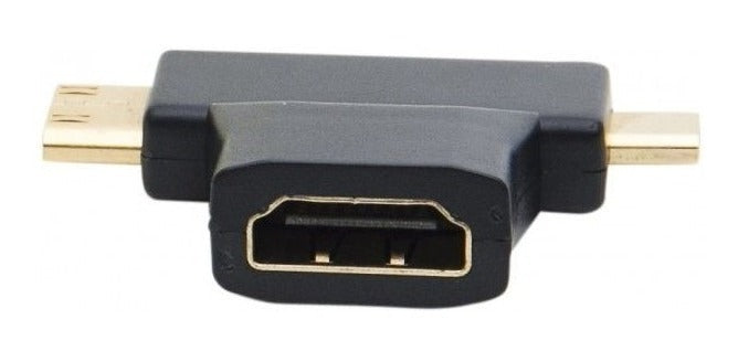 Adaptador Triple Hdmi Micro Mini Njoytech Negro – imagen 2